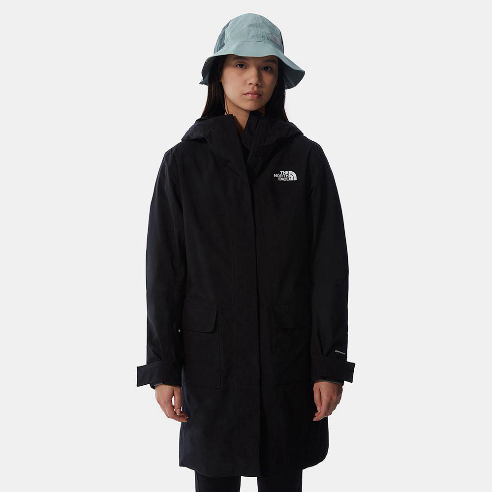 The North Face City Breeze Rain Ii Γυναικεια Πανωφόρια - Μαυρα (JZOG95372)